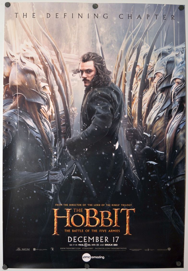 The Hobbit: The Battle of the Five Armies (2014) original theatrical movie poster - AMC Exclusive Style B