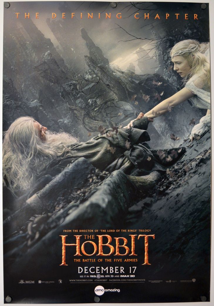 The Hobbit: The Battle of the Five Armies (2014) original theatrical movie poster - AMC Exclusive Style C