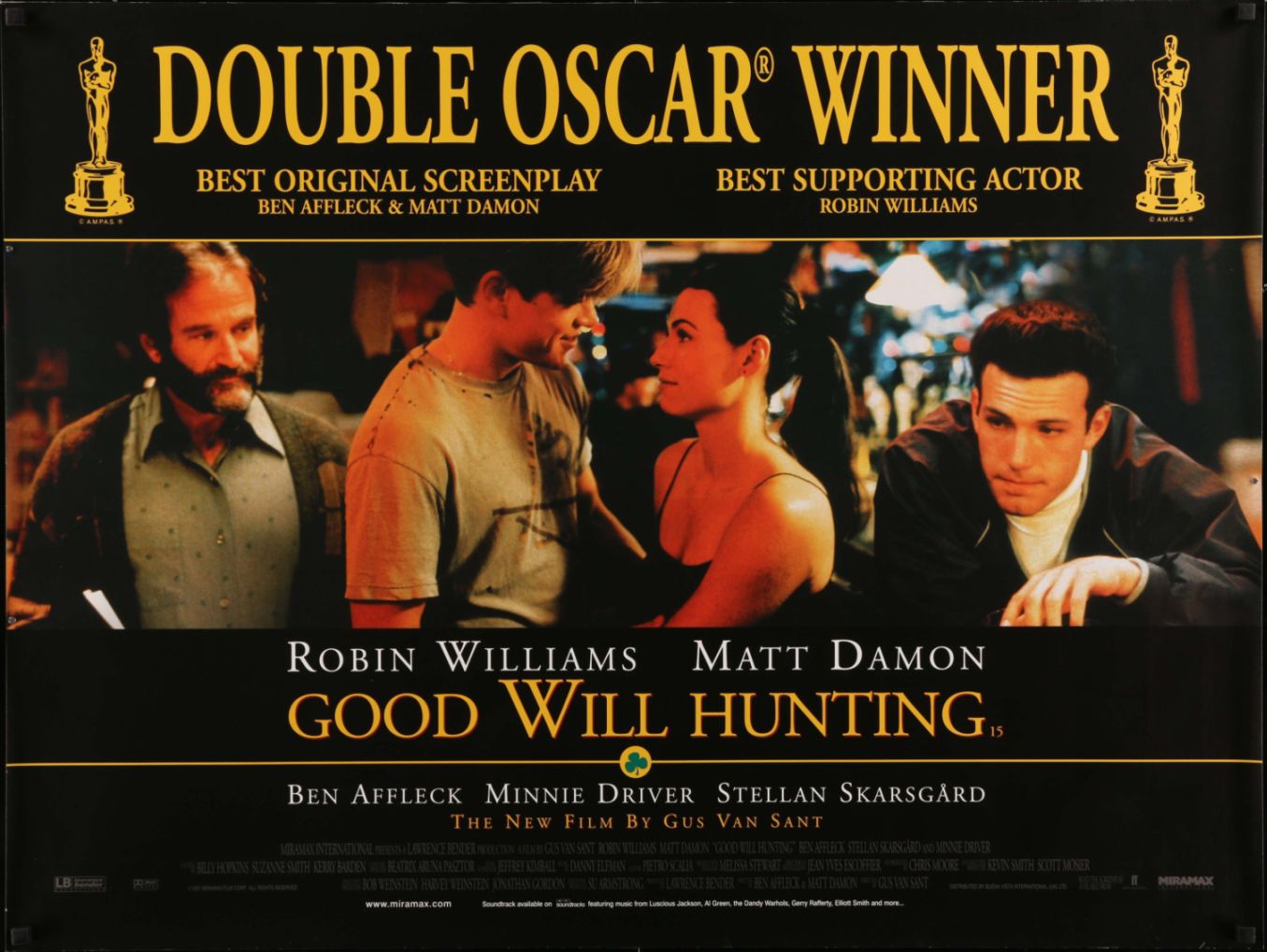 Good Will Hunting (1998) original theatrical movie poster - Academy Awards