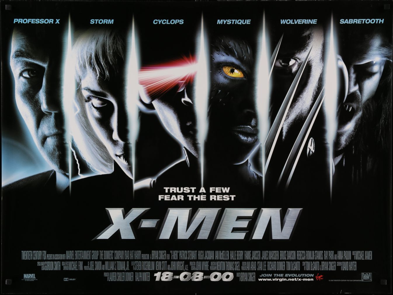 X-Men (2000) original theatrical movie poster - Final