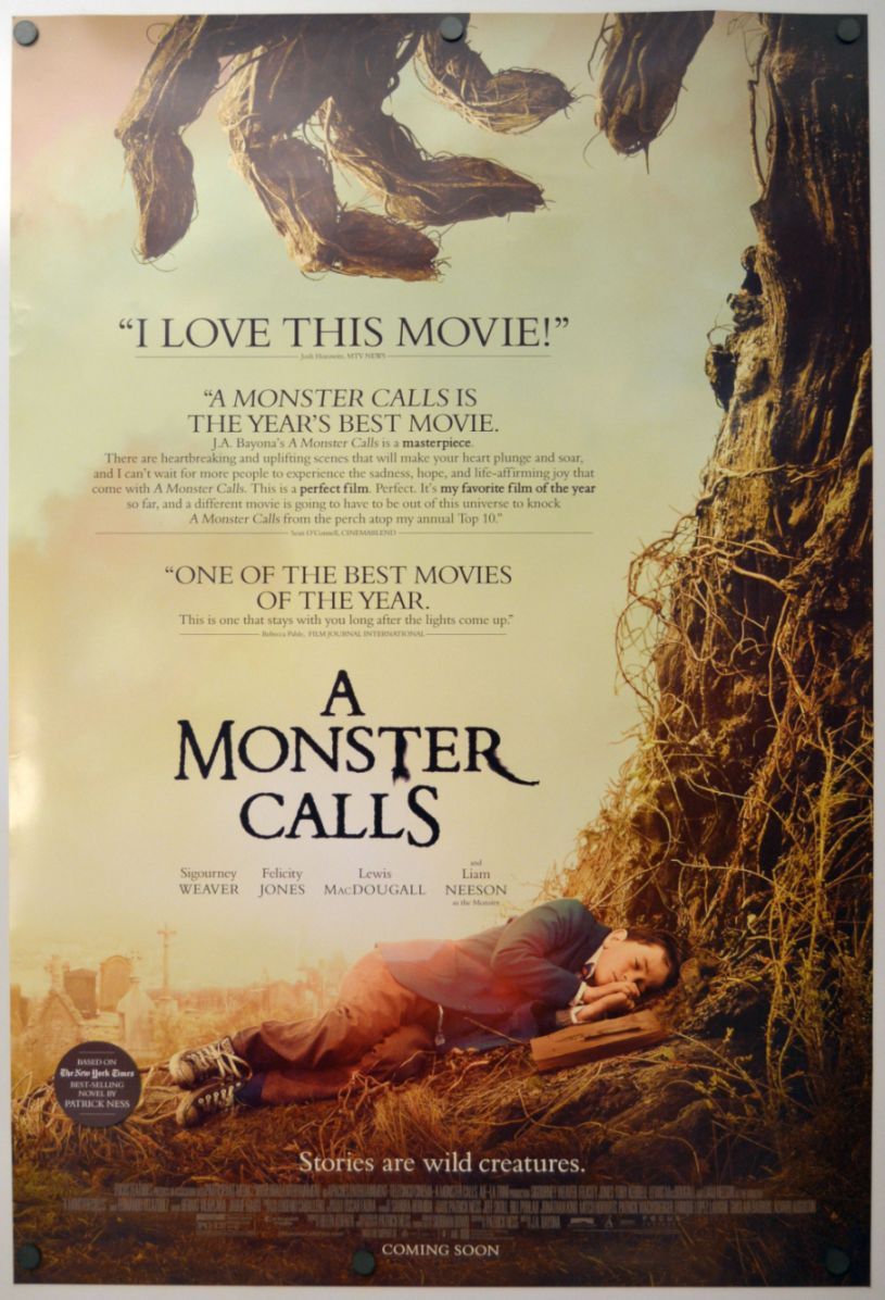 A Monster Calls (2016) original theatrical movie poster - Review