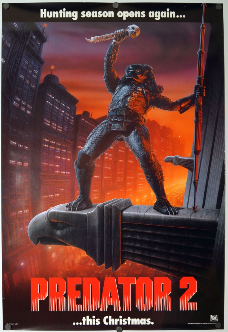 Predator 2 (1990) original theatrical movie poster - Teaser