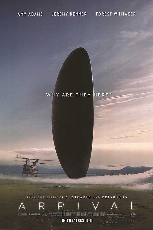 Arrival (2016) original theatrical movie poster - Advance