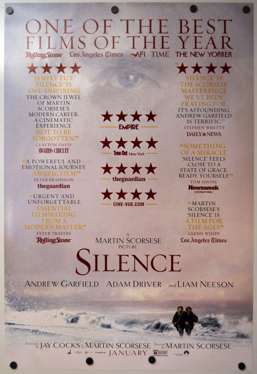 Silence (2016) original theatrical movie poster - Review