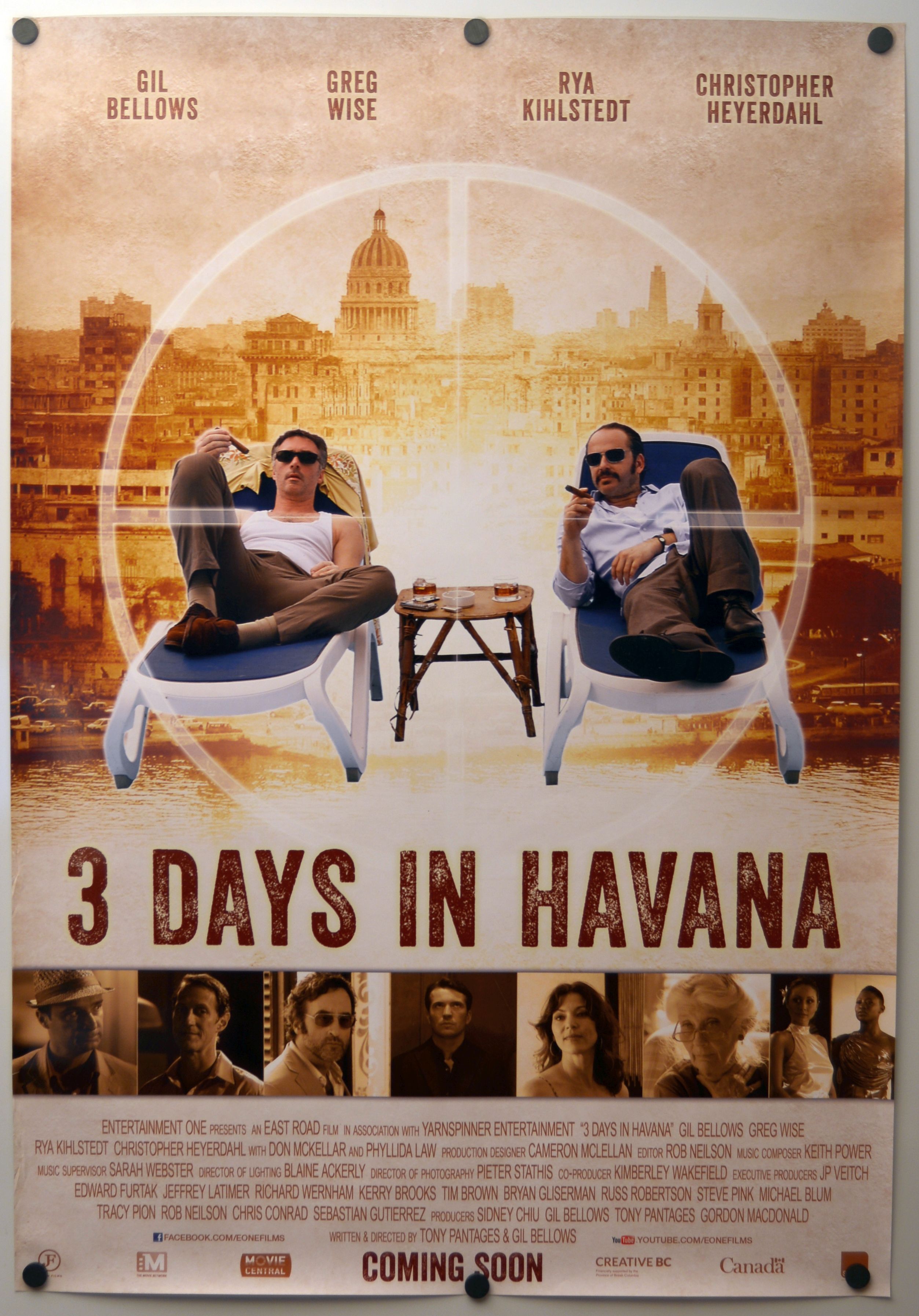 Three Days in Havana (2014) original theatrical movie poster - Final