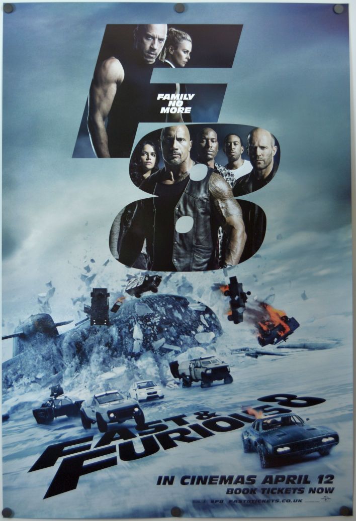 Fast & Furious 8 (2017) original theatrical movie poster - International