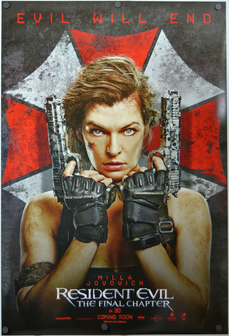 Resident Evil: The Final Chapter (2017) original theatrical movie poster - International Advance