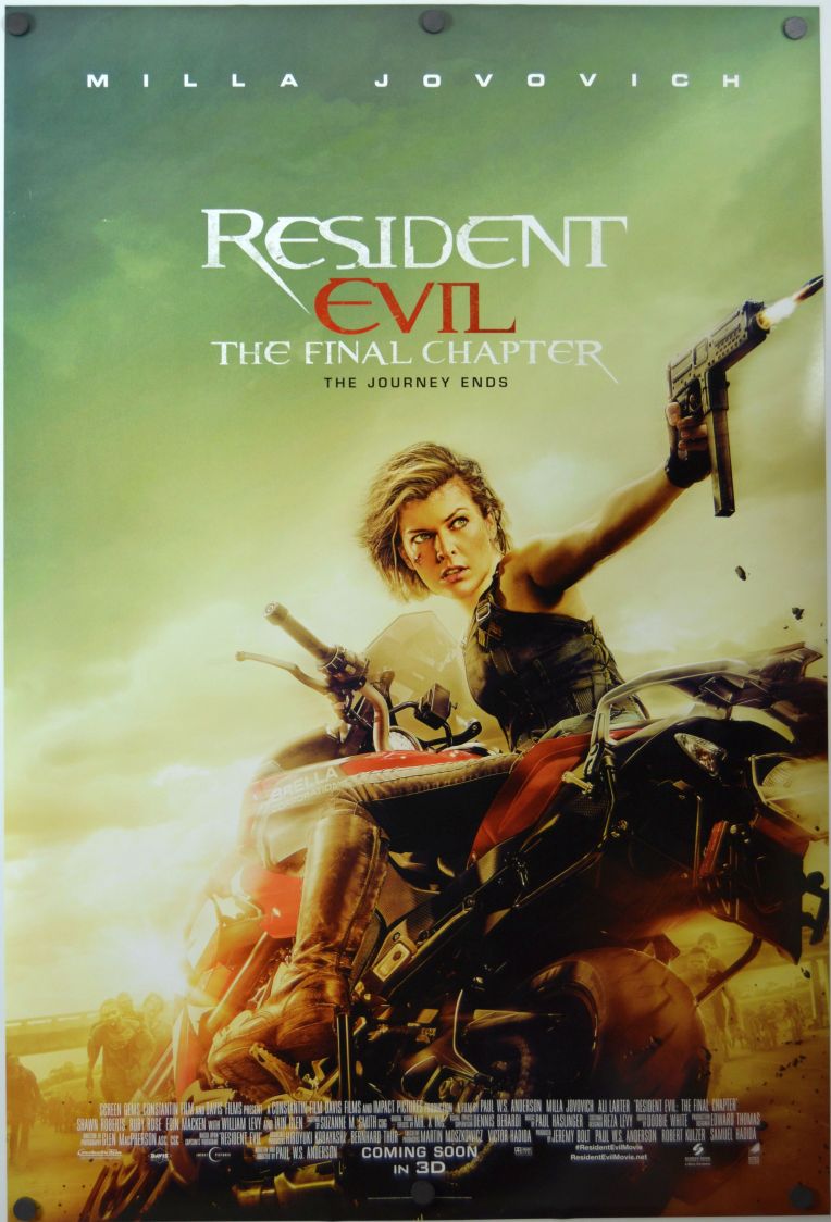 Resident Evil: The Final Chapter (2017) original theatrical movie poster - International