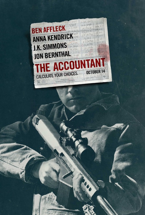 The Accountant (2016) original theatrical movie poster - Advance